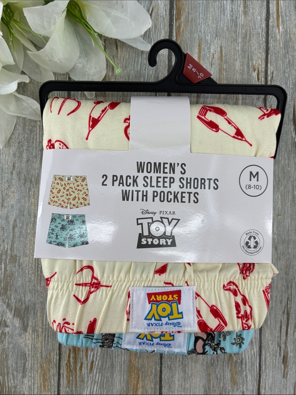 Women’s Toy Story Jersey Knit Sleep Pajama Lounge Shorts 2-Pack Size M